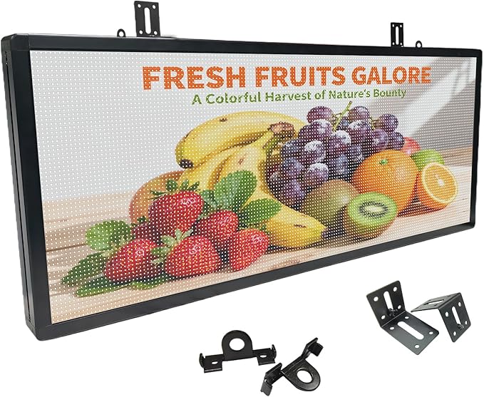 P6 Programmable LED Sign 40"x17", Outdoor Waterproof Digital Message Board by YiAegisyn