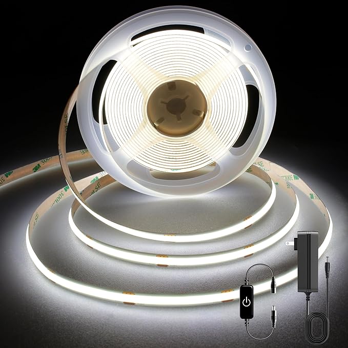 Pandery COB LED Strip 5m, 16.4ft LED Strip Lights, Touch Dimmable LED Strips by PanderyCOBLightUPYourLife