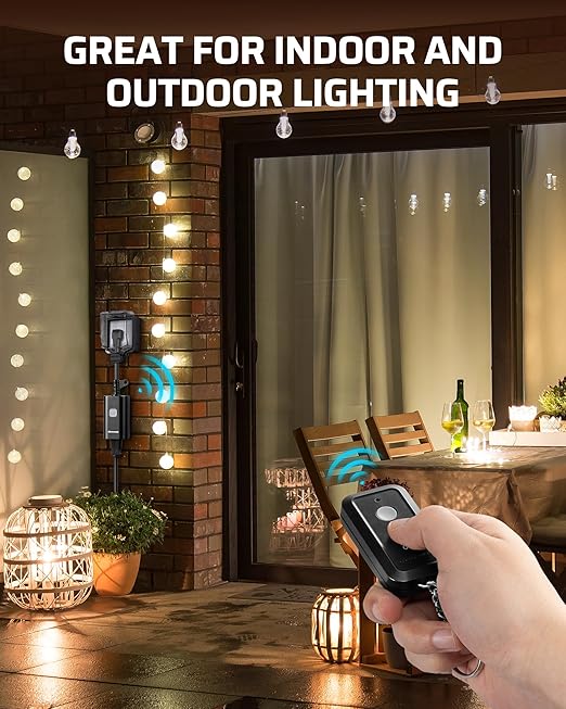 DEWENWILS Outdoor Remote Control Outlet, 15A Wireless Remote Control Switch - Image 5