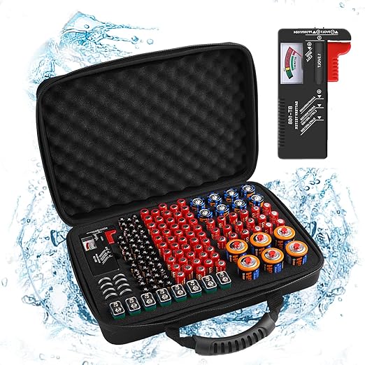 Arkeiliy Battery Organizer, Battery Organizer Storage Case by Arkeiliy