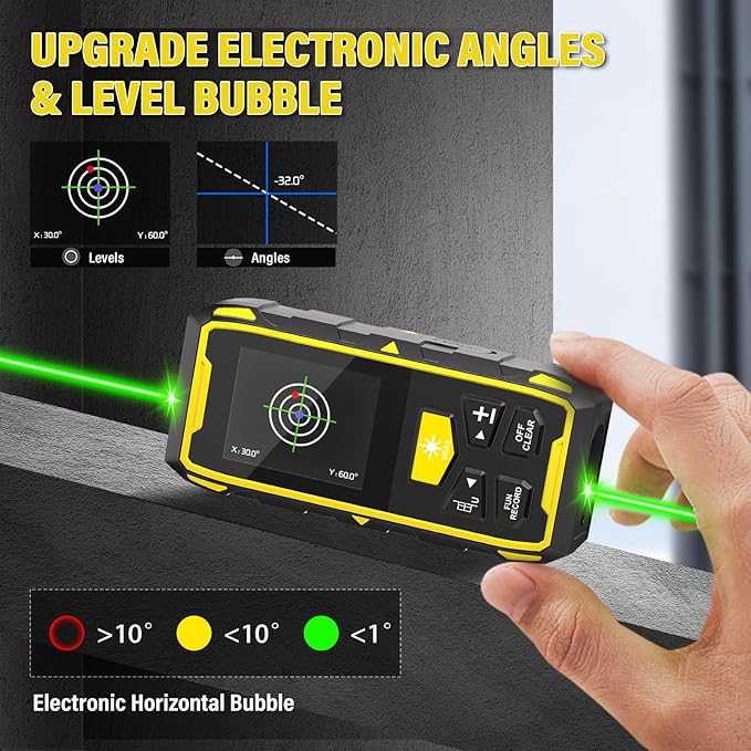 IKOVWUK Dual Laser Measuring Tool, 393FT/120M Bilateral Laser Distance Meter 6 - Image 4