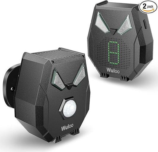 Solar Driveway Alarm Wireless Outside Weatherproof 1/2 Mile Long Range by Wuloo