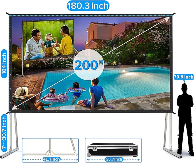 JWSIT 200 inch Projector Screen - Image 2