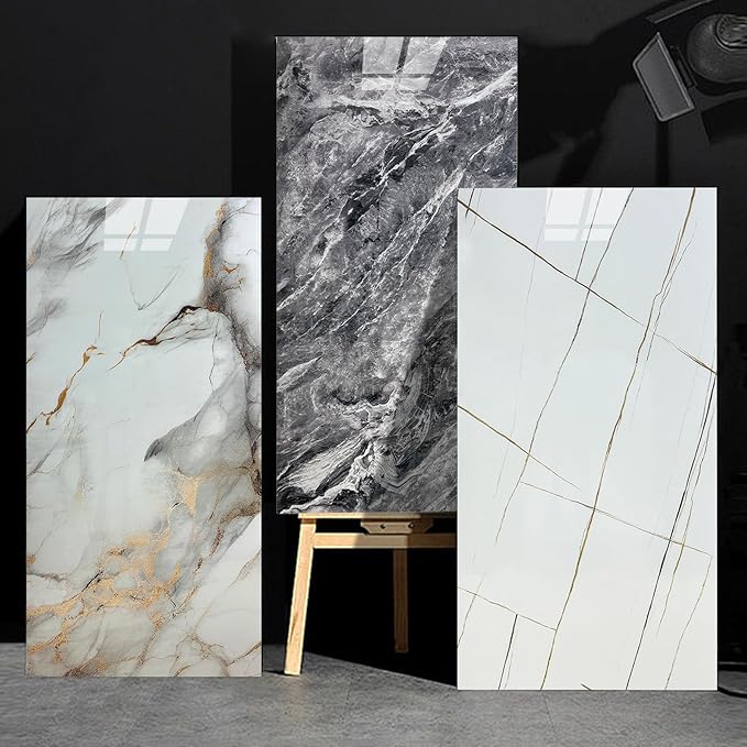 Wall Panels Peel and Stick，PVC Imitation Artificial Marble Tiles Sticker，20 pcs - Image 8