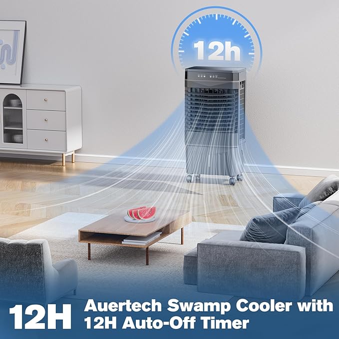 Auertech 8.5 Gal Swamp Cooler, 2800 CFM Portable Evaporative Air Cooler - Image 6