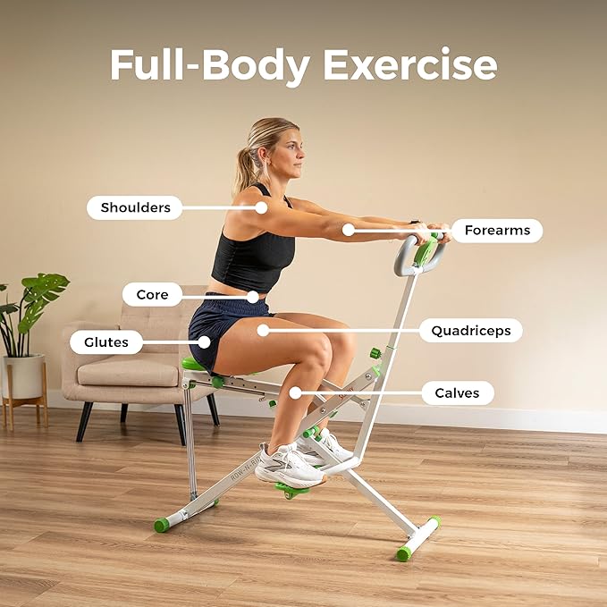 Sunny Health & Fitness Smart Row-N-Ride Glute & Leg Trainer, Foldable Squat - Image 2