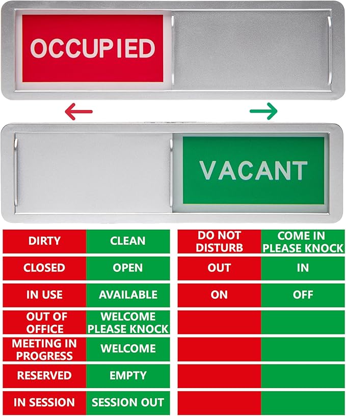 Custom Vacant Occupied Door Sign by AMAZINGSUN