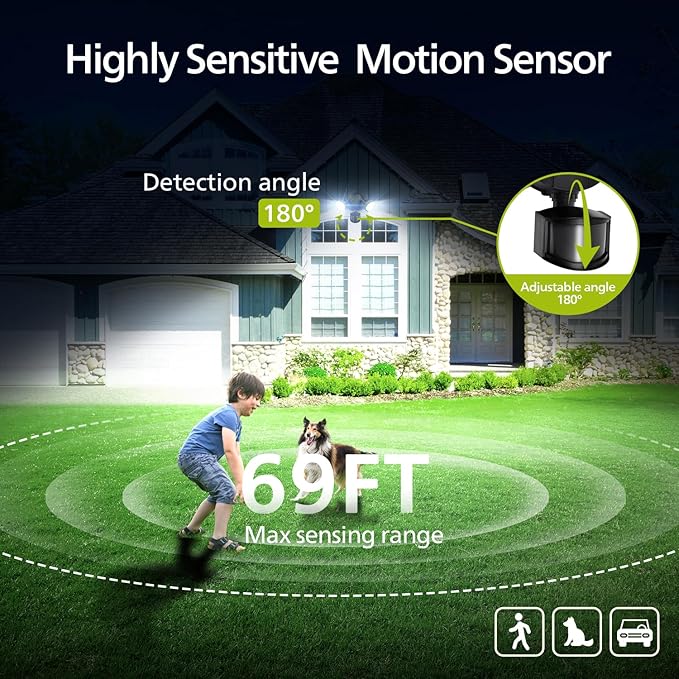 Philips 44W 4200 lm LED Security Light Outdoor w/PIR Motion Sensor, 5000K - Image 5