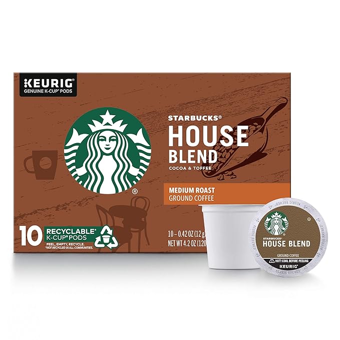 Starbucks Medium Roast K-Cup Coffee Pods — House Blend by StarbucksCoffee