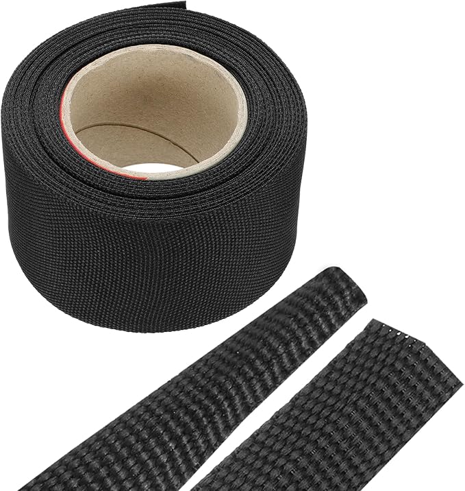 MECCANIXITY Braided Cable Sleeves Heat Shrinkable Fabric Sleeving, 1 9/16" 16ft by MECCANIXITY