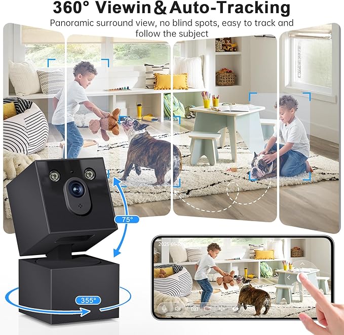 Jqimn 2K Security Camera Indoor - 5G&2.4G WiFi Cameras - Image 2