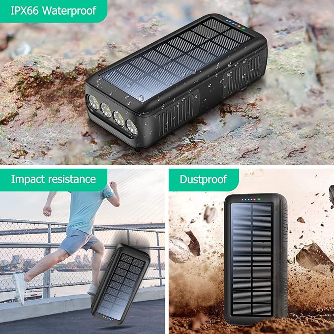 Solar Charger Power Bank 63200mAh, Portable Charger - Image 5