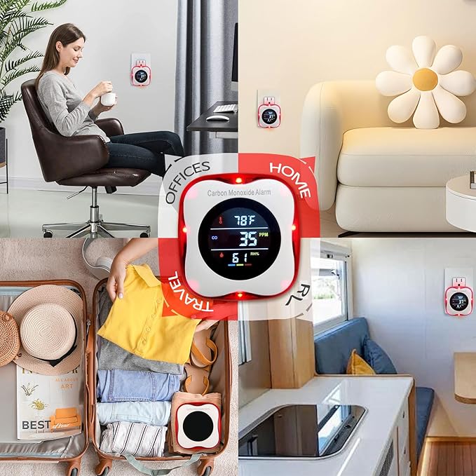 Vzmcov Plug-in Carbon Monoxide Detector - Image 6