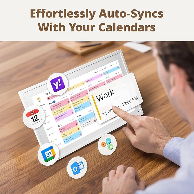 Digital Calendar 15.6-inch Smart Chore Chart, Home Electronic Wall/Tabletop - Image 3