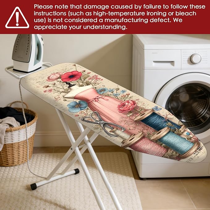 Nuxovilar Ironing Board Cover Needle Cotton 15x54 Inches | Ironing Board Cover - Image 7