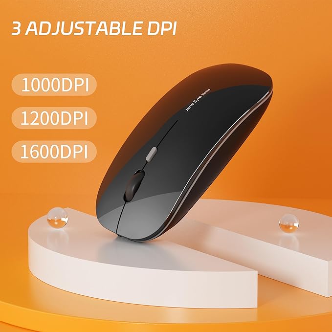Uciefy Q5 Slim Rechargeable Wireless Mouse, 2.4G Portable Optical Silent Ultra - Image 4