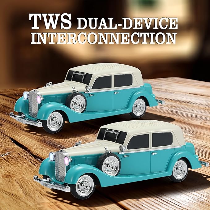 WSTER Vintage Car Bluetooth Speaker, Retro Classic Model - Image 3