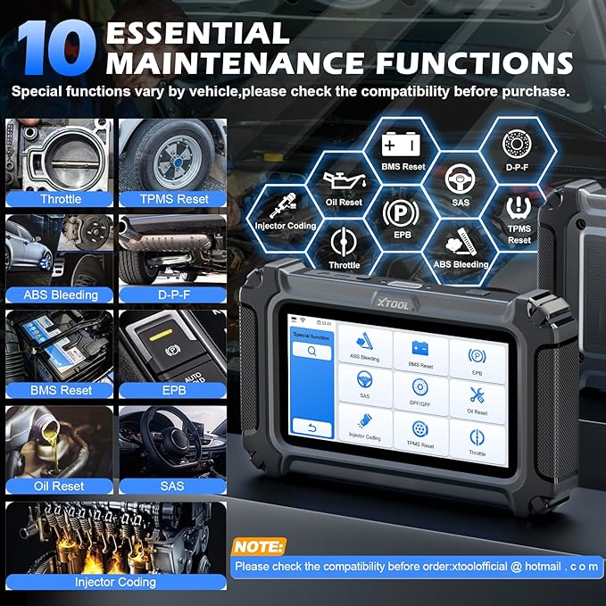 XTOOL D5 Car Code Reader and Reset Tool, Engine ABS SRS Transmission Car - Image 3