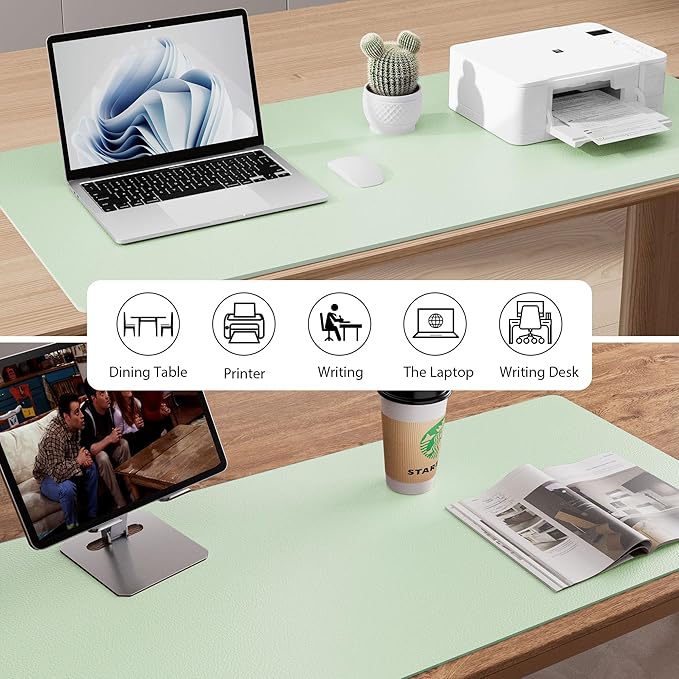 Aothia Large PU Leather Desk Pad Protector – Non-Slip Mouse Pad & Writing Mat - Image 5