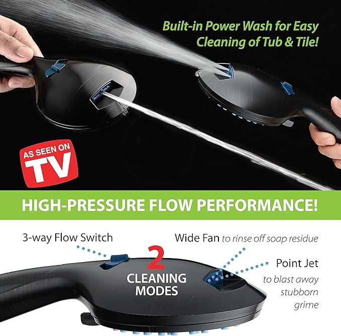 Hotel Spa AquaCare As-Seen-On-TV High Pressure Handheld/Rain 50-mode 3-way - Image 6