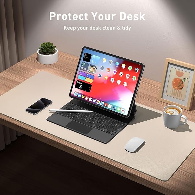 Aothia Large PU Leather Desk Pad Protector – Non-Slip Mouse Pad & Writing Mat - Image 4