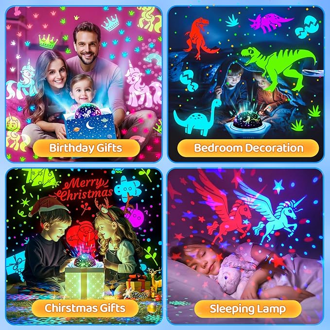 One Fire Night Light for Kids Gifts, 6 Films+78 Lighting Modes Ceiling Star - Image 7