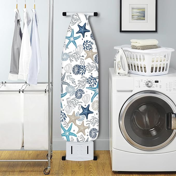Extra Thick Ironing Board Cover and Pad, Coral Starfish Coastal 15x54 Ironing - Image 5