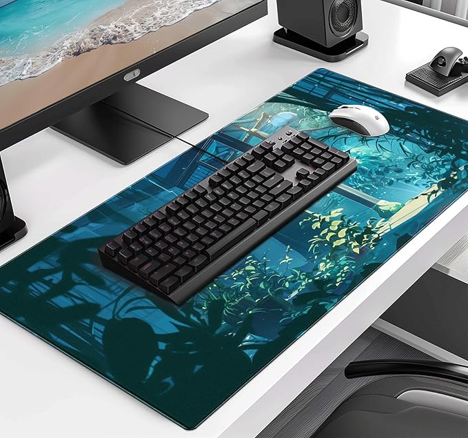 Anime Tropical Plants XL Extended Game Keyboard Pad, Women's Office Decoration - Image 3