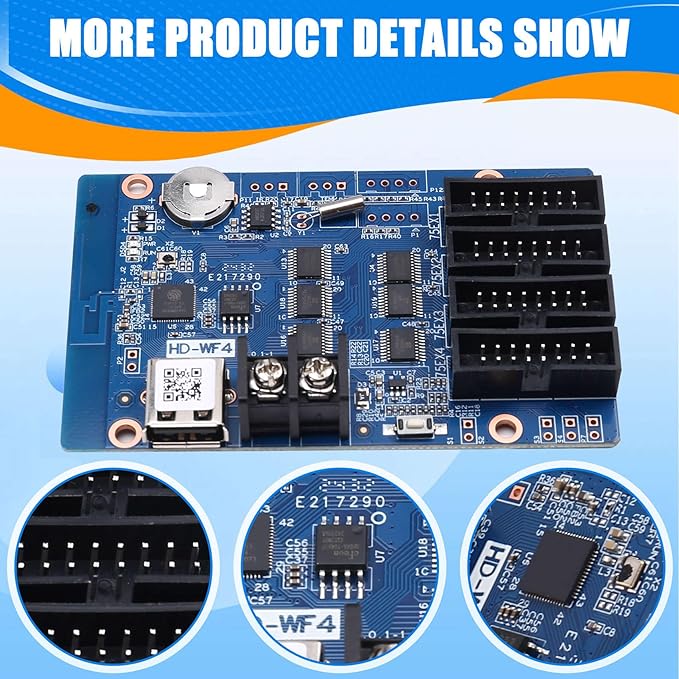 MARALANG HD-WF4 RGB Seven Color Small LED Display WiFi Control Card Module - Image 5