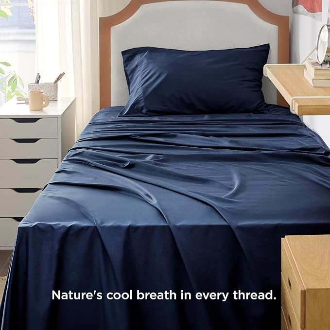 Bedsure Cooling Sheets Twin XL, Rayon Derived from Bamboo, Breathable & Soft - Image 3