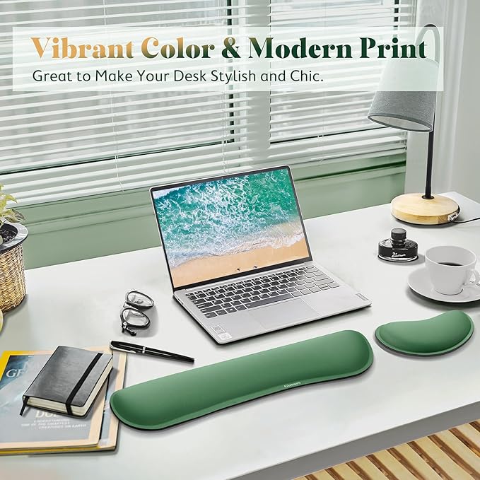 Gimars Upgrade Enlarge Silky and Superfine Fabric Gel Memory Foam Keyboard - Image 2