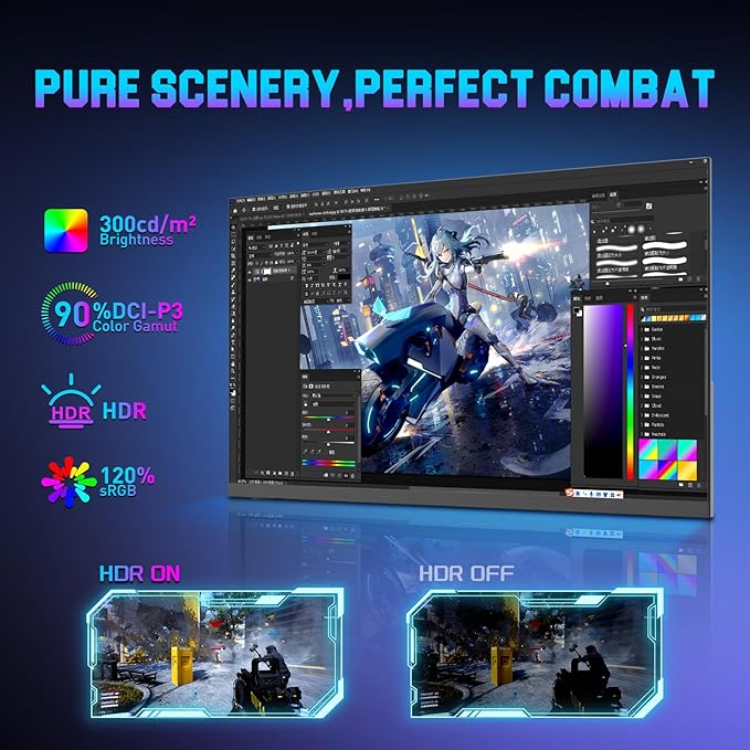 SANSUI Gaming Monitor, 24.5" 300hz 240hz FHD 1080P 1ms FPS PC Monitor Gaming - Image 4