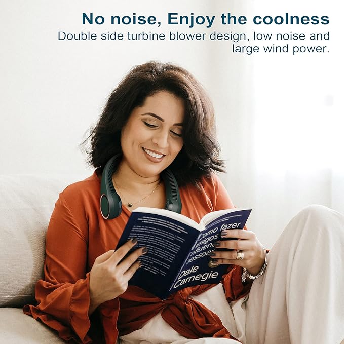 CIVPOWER Neck Fan: Portable Personal Neck Cooling Rechargeable Bladeless Fan - Image 5