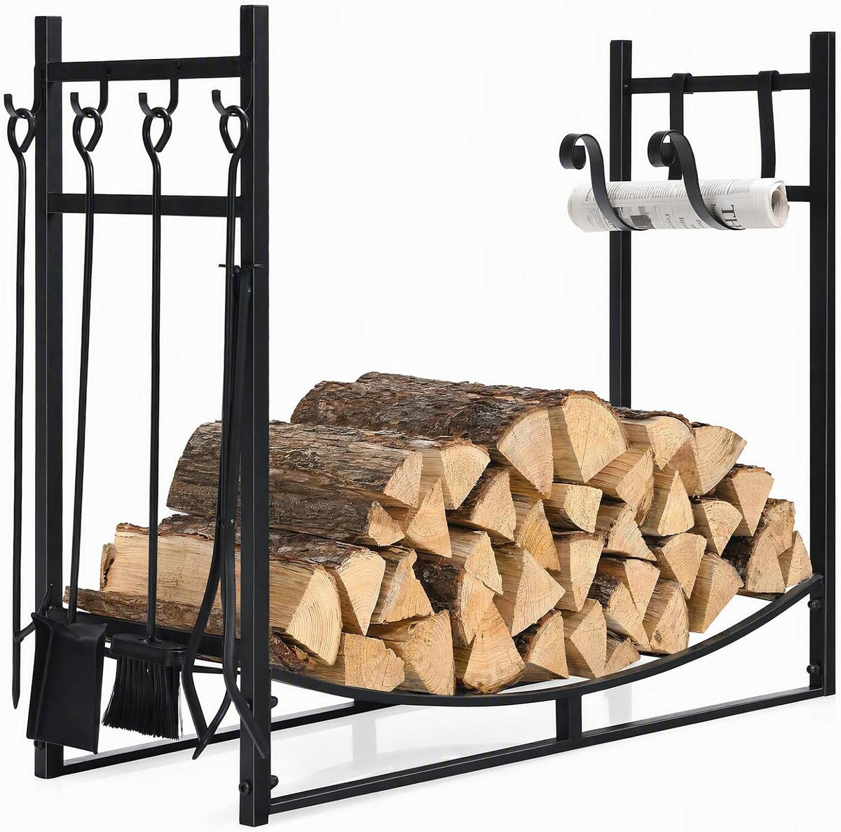 goplus firewood rack indoor, 36” firewood holder with, main product view