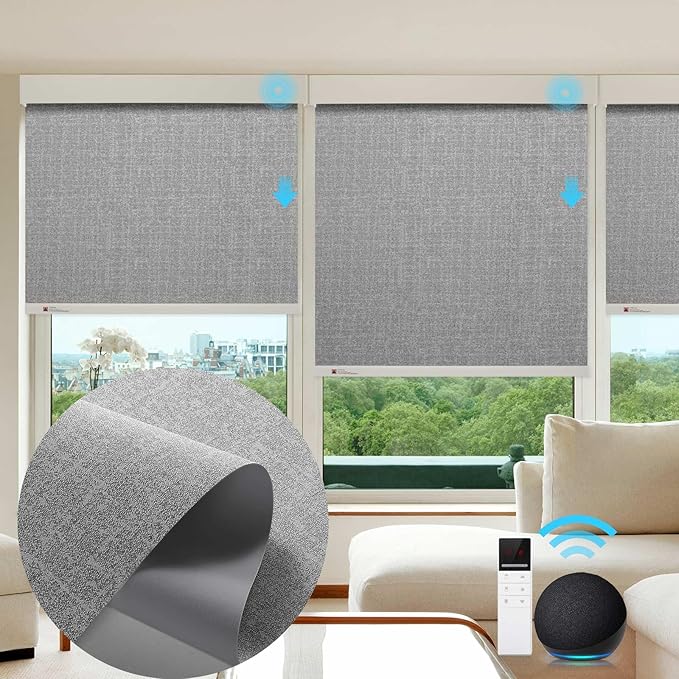 ZSTARR Motorized Smart Blind for Window, Automatic Blackout Roller Shade by ZSTARR