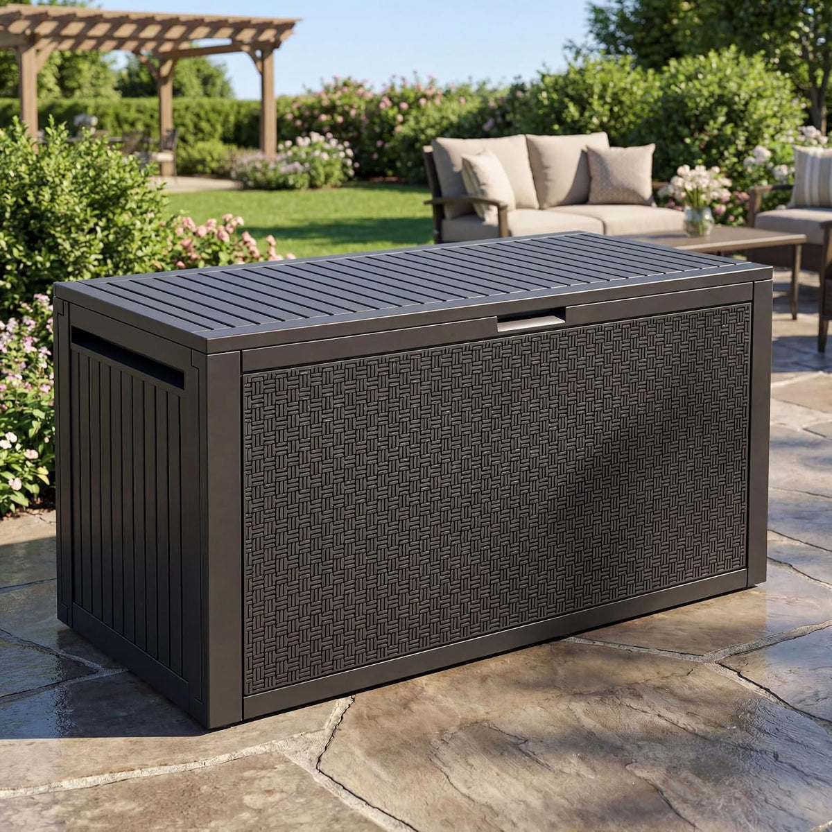 yitahome 95 gallon outdoor storage deck box, main product view