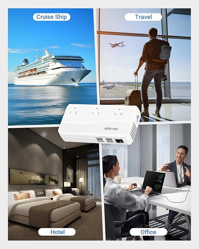 BESTEK 220v to 110v Voltage Converter, US to Europe Converter - Image 5