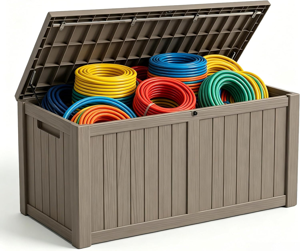 151 gallon large resin outdoor storage box, waterproof, main product view