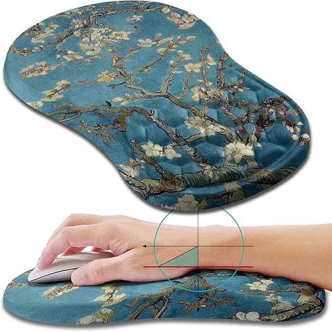 Hokafenle Ergonomic Mouse Pad Wrist Support, Wrist Rest Mousepad by Hokafenle