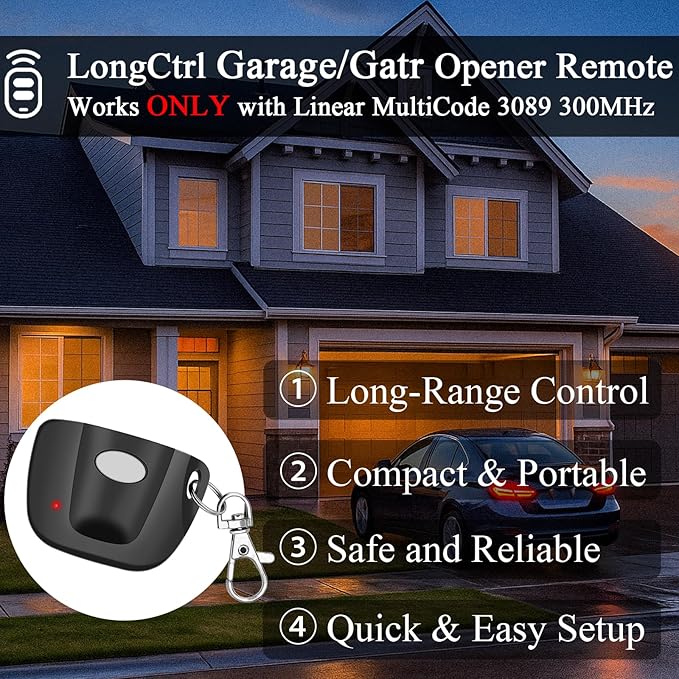 3-Pack 300MHz 10 dip Switch for Multicode Garage Gate Door Opener Remote Control - Image 3