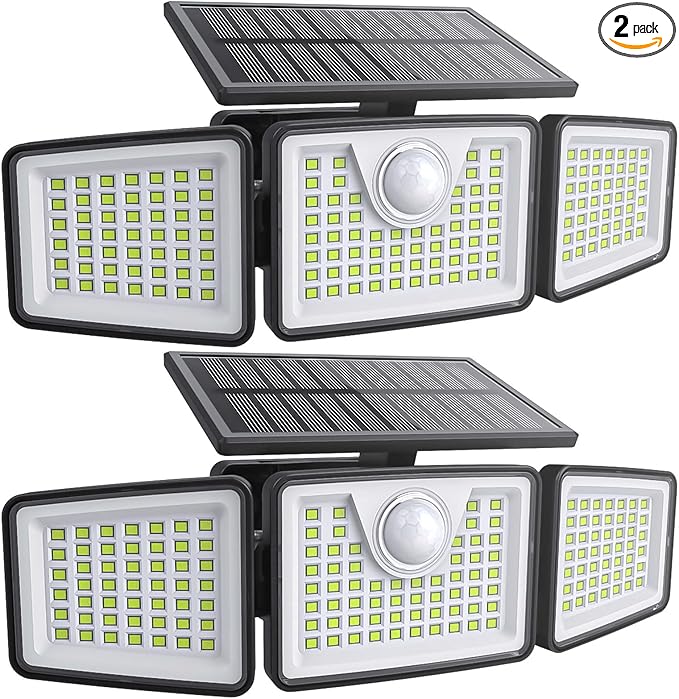 daphino 2500LM Solar Lights Outdoor by ChargebySunLightUpHome