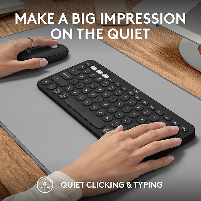 Logitech Pebble 2 Combo, Wireless Keyboard and Mouse, Quiet and Portable - Image 8