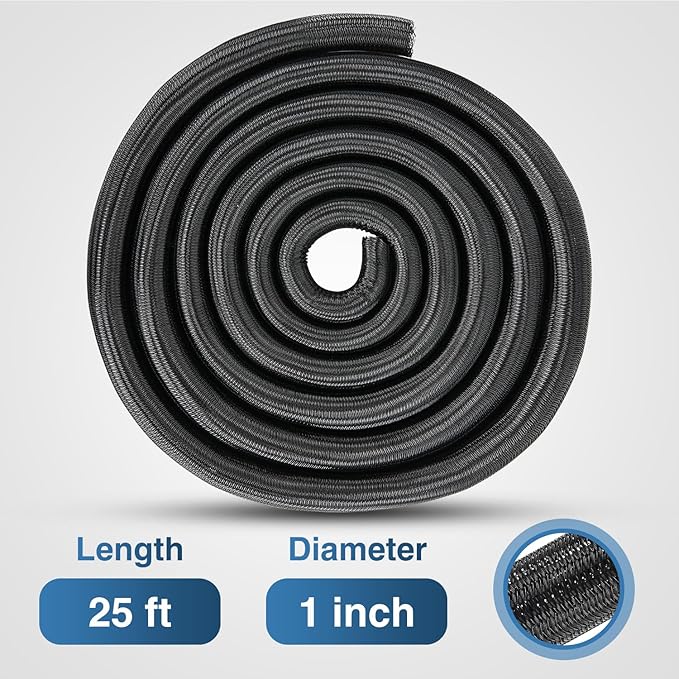 Nilight Cable Sleeve, 25ft-1inch Cord Management Sleeves, Braided Sleeving - Image 2