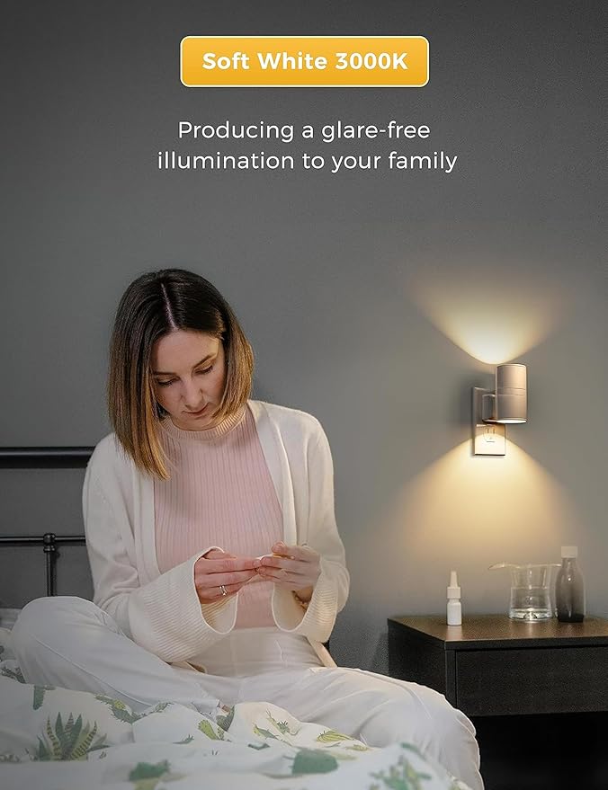 L LOHAS LED Night Light Plug in, Night Lights Plug into Wall, Light Sensor - Image 6