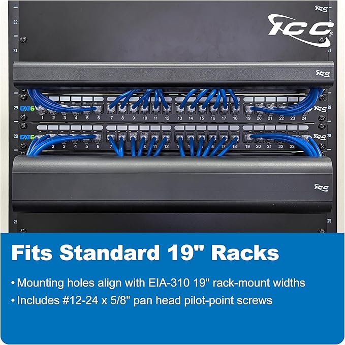 ICC 2U Ring Cable Manager Panel - Image 5