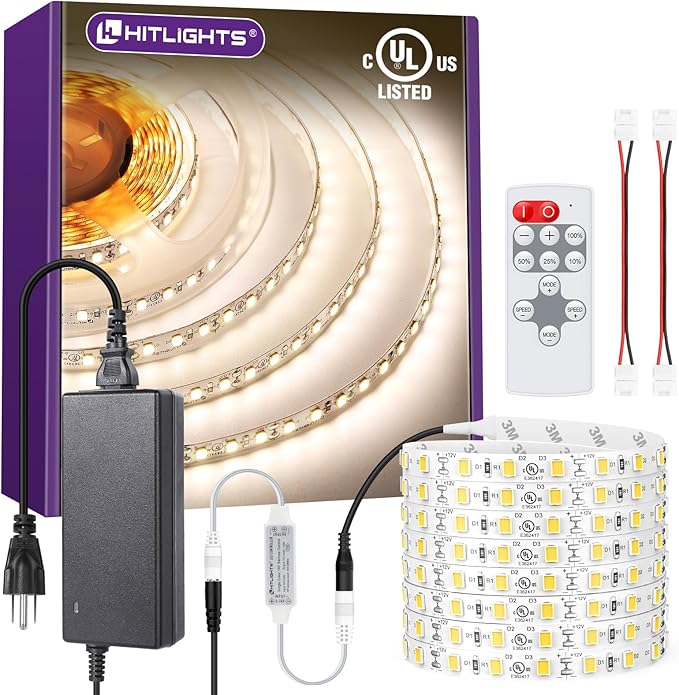 HitLights White LED Strip Lights Kit by HitLights
