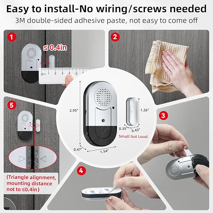 Sanjie Door Alarms When Opened, Door Window Alarm Sensors - Image 7