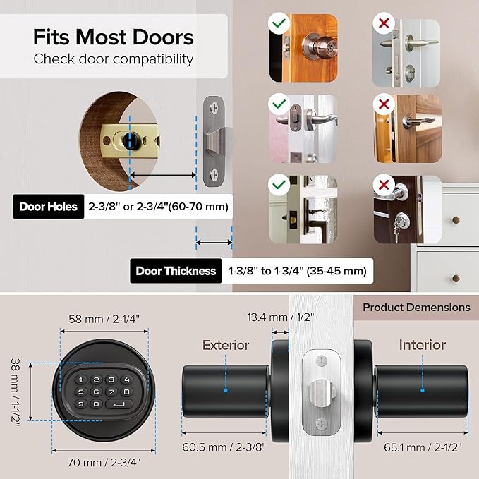 ThorBolt Fingerprint Door Knob, Keyless Door Knob - Image 5