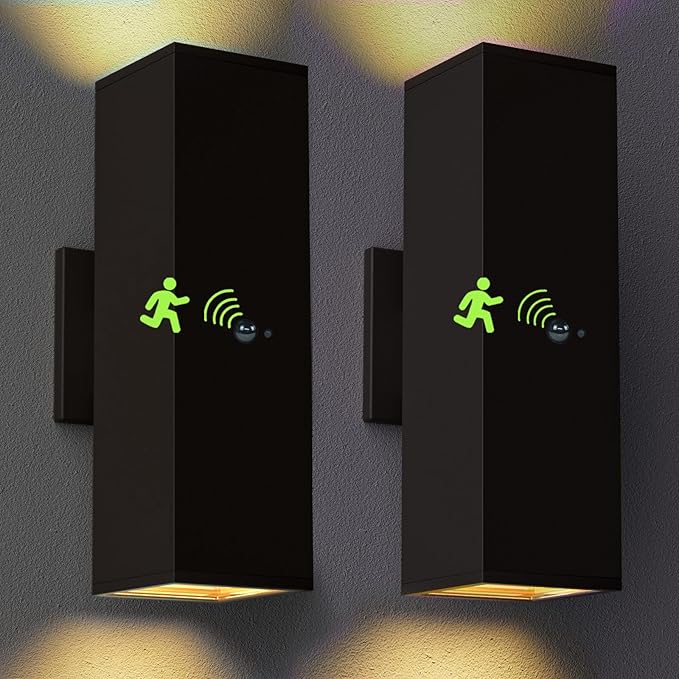 rosykite Motion Sensor Outdoor Wall Lights, Dusk to Dawn Exterior Wall Mount by RosykiteBuyNow