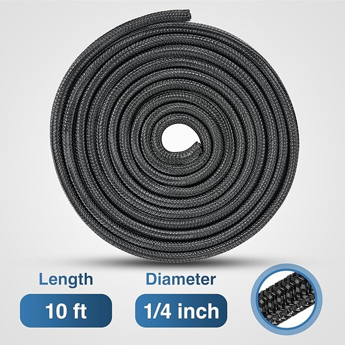 Nilight Cable Sleeve, 10ft-1/4inch Cord Management Sleeves, Braided Sleeving - Image 2